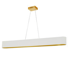 Dainolite AUB-R5030HP-AGB-692 - 30W Horizontal Aged Brass Pendant with White/Gold Shade