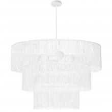 Dainolite CDL-404C-MW-WH - 4LT Chandelier, MW w/ WH Tassel Shades