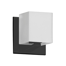 Dainolite V1230-1W-MB - 1 Light Halogen Wall Sconce, Matte Black with White Glass