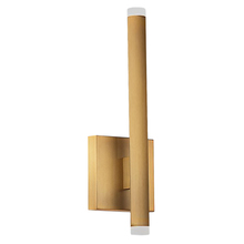 Dainolite WLS-1410LEDW-AGB - 10W Wall Sconce, Aged Brass with White Acrylic Diffuser