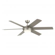 Kichler 310260NI - 60 Inch Mint Ceiling Fan with Glass Diffuser in Brushed Nickel with Silver Blades