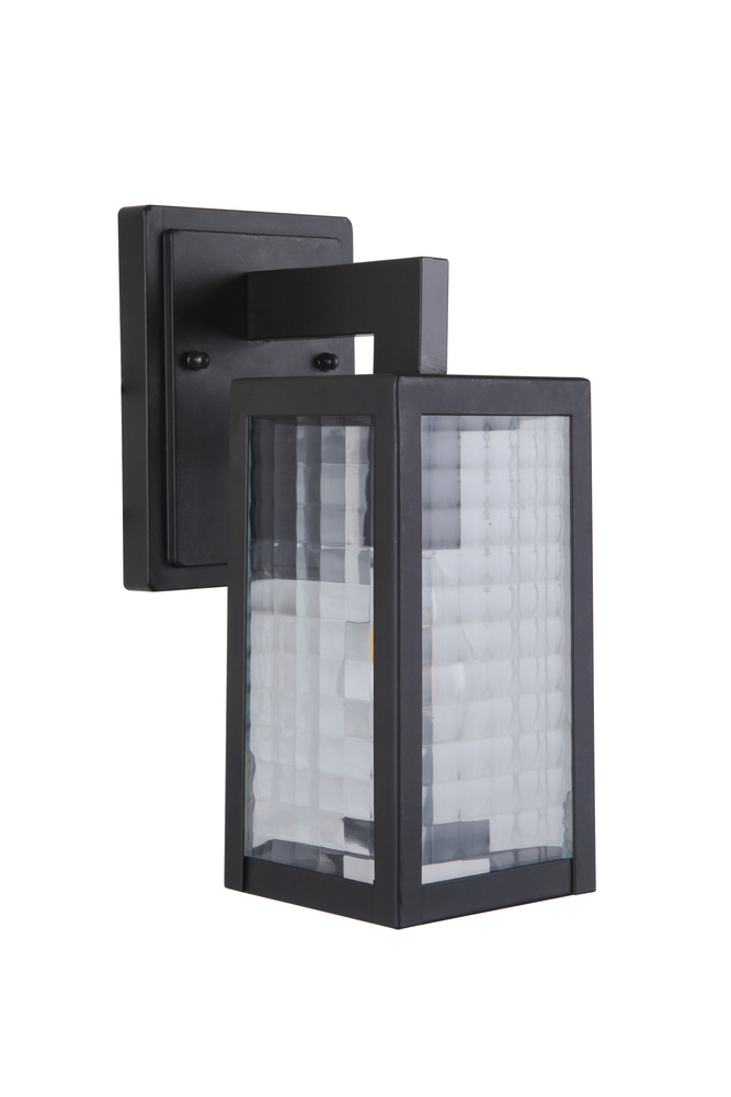 Deka 1 Light Small Outdoor Wall Lantern in Midnight