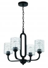 Craftmade 54224-FB - Collins 4 Light Chandelier in Flat Black